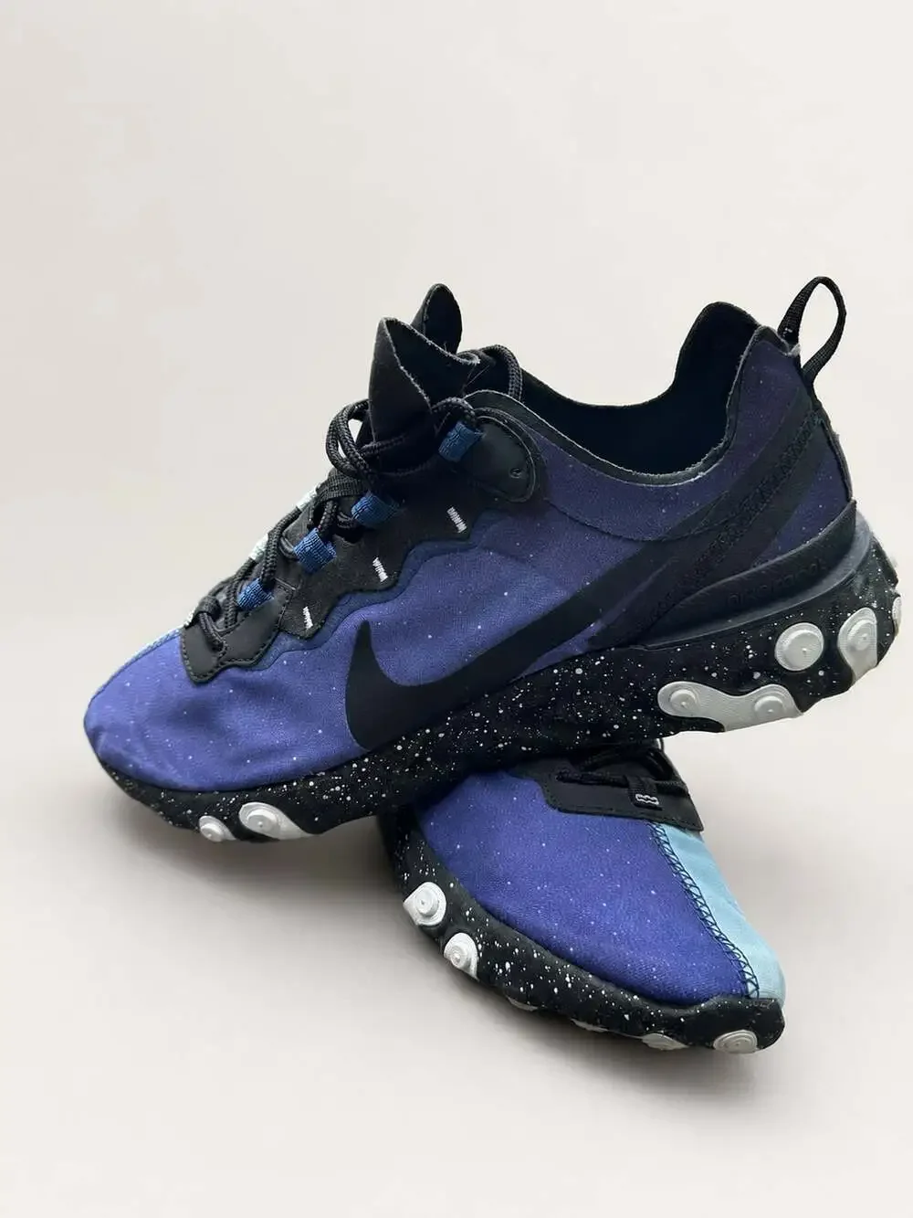 Nike React Element 55 Equinox Day Night Sneakers Blue Void/Black Men’s size 8